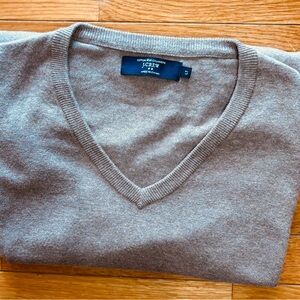 J‎ Crew V-neck cotton with cashmere men’s sweater size LT
